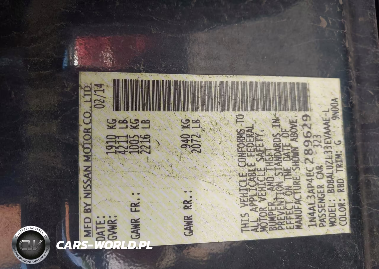 2014 Nissan Altima 2.5 Sv VIN:1N4AL3AP4EC289629 - 9