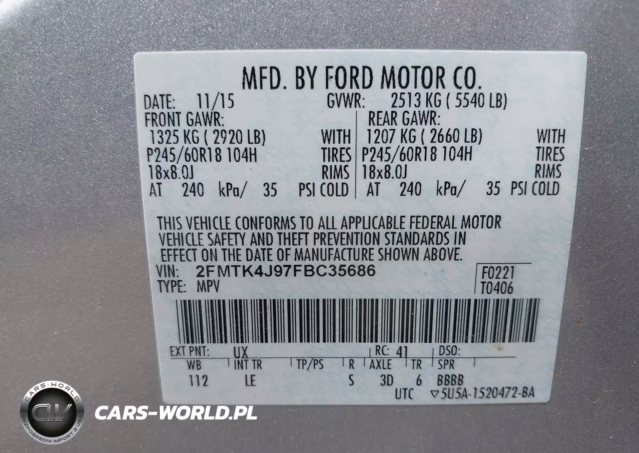 2015 Ford Edge Sel VIN:2FMTK4J97FBC35686 - 9