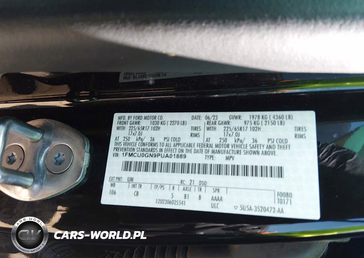 2023 Ford Escape Active VIN:1FMCU0GN9PUA01889 - 9