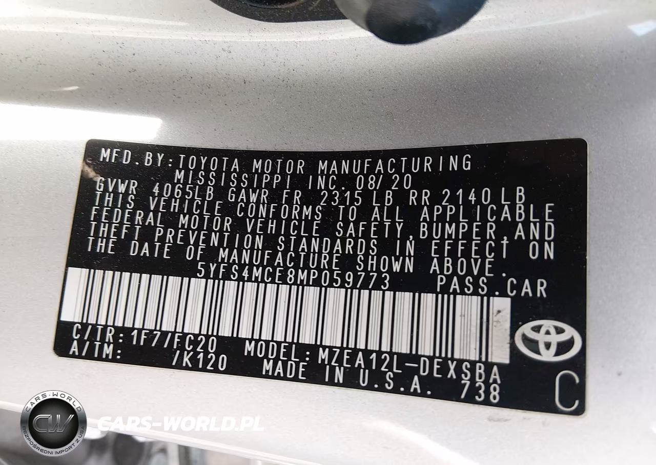 2021 Toyota Corolla Se VIN:5YFS4MCE8MP059773 - 9