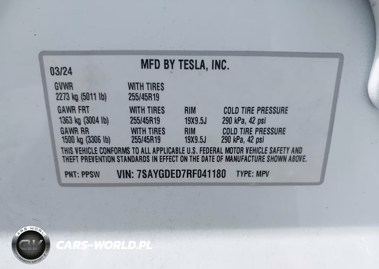 2024 Tesla Model Y Long Range Single Motor Rear-Wheel Drive-Rwd VIN:7SAYGDED7RF041180 - 9