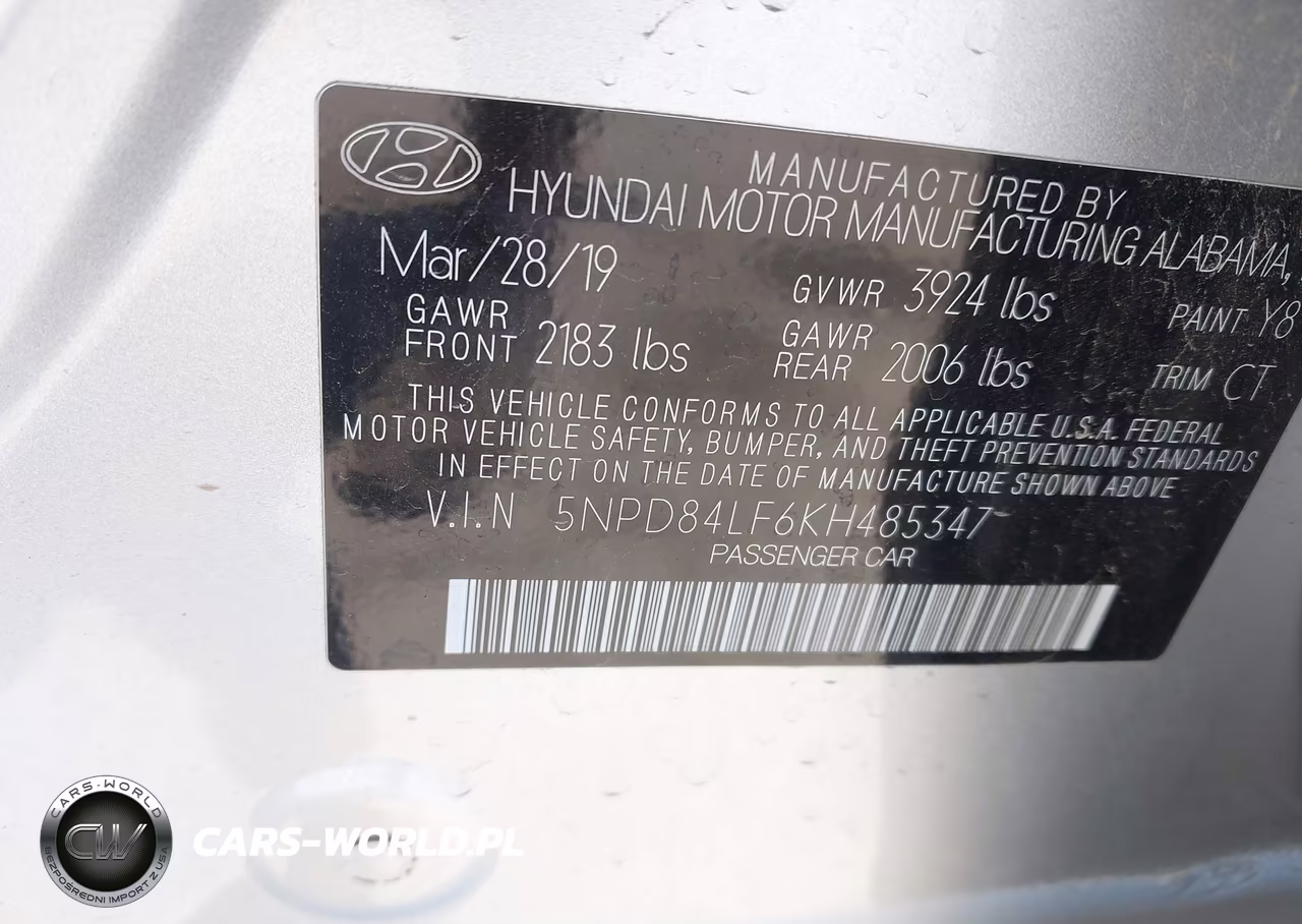 2019 Hyundai Elantra Sel VIN:5NPD84LF6KH485347 - 9