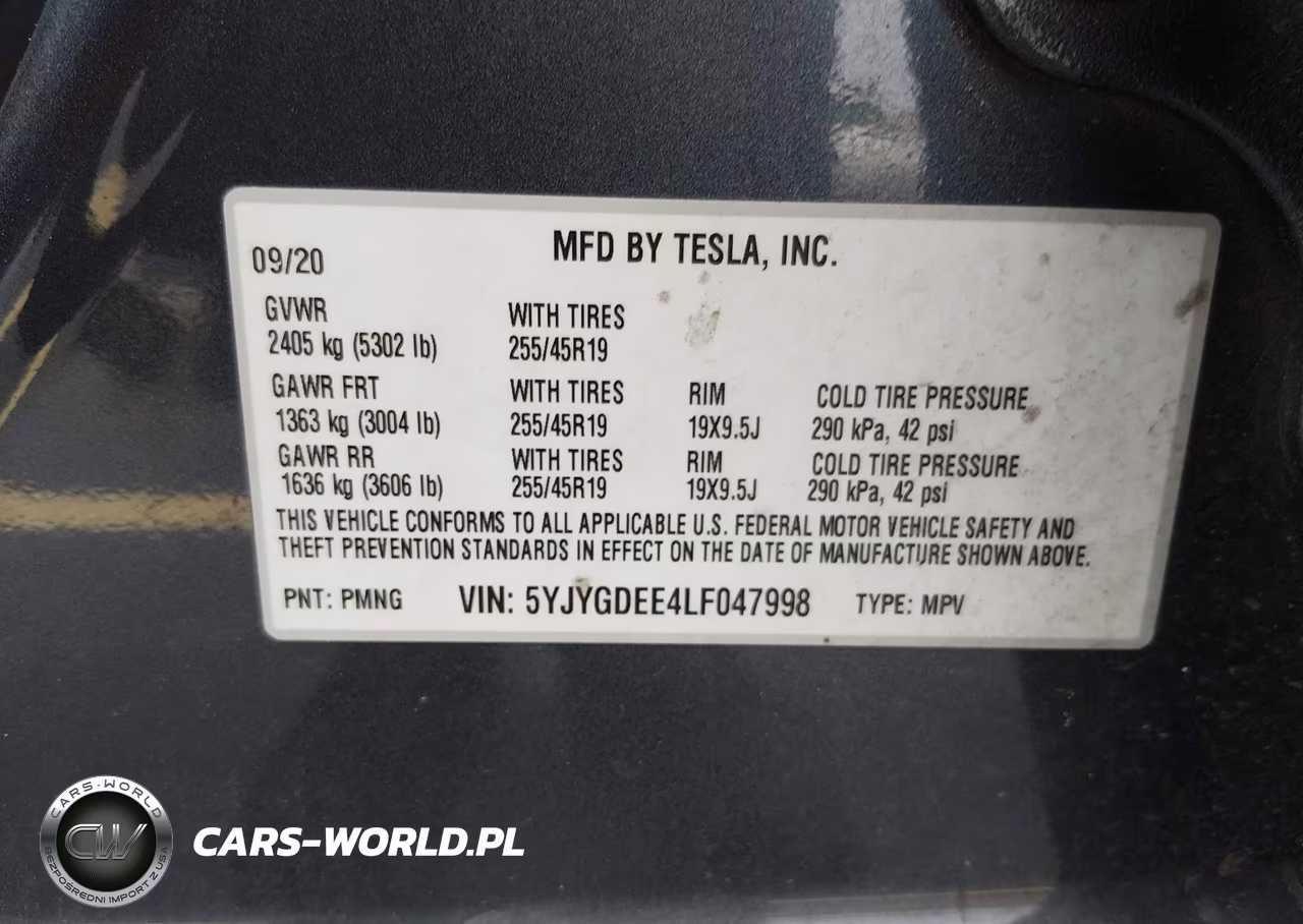 2020 Tesla Model Y Long Range Dual Motor All-Wheel Drive VIN:5YJYGDEE4LF047998 - 9