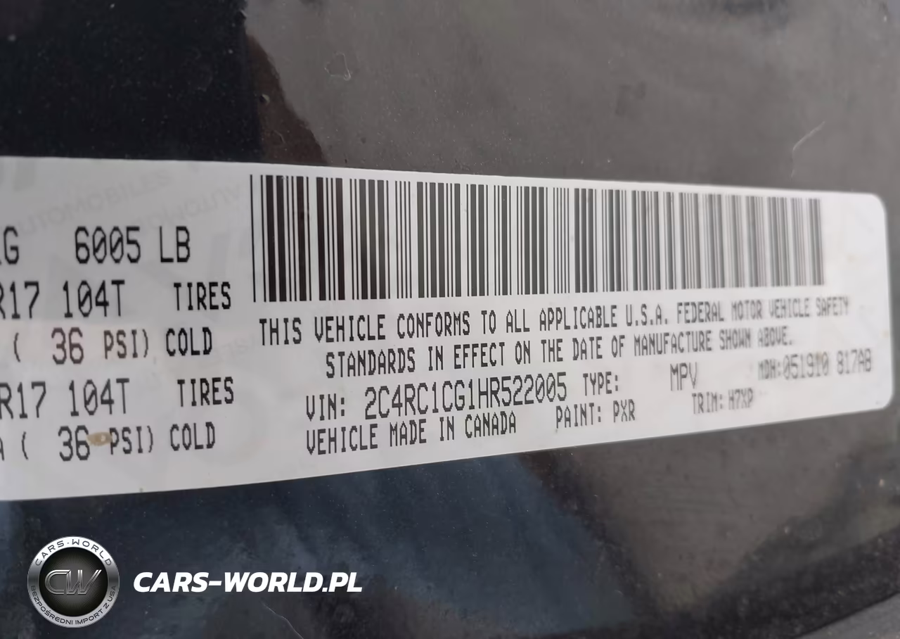 2017 Chrysler Pacifica Lx VIN:2C4RC1CG1HR522005 - 9