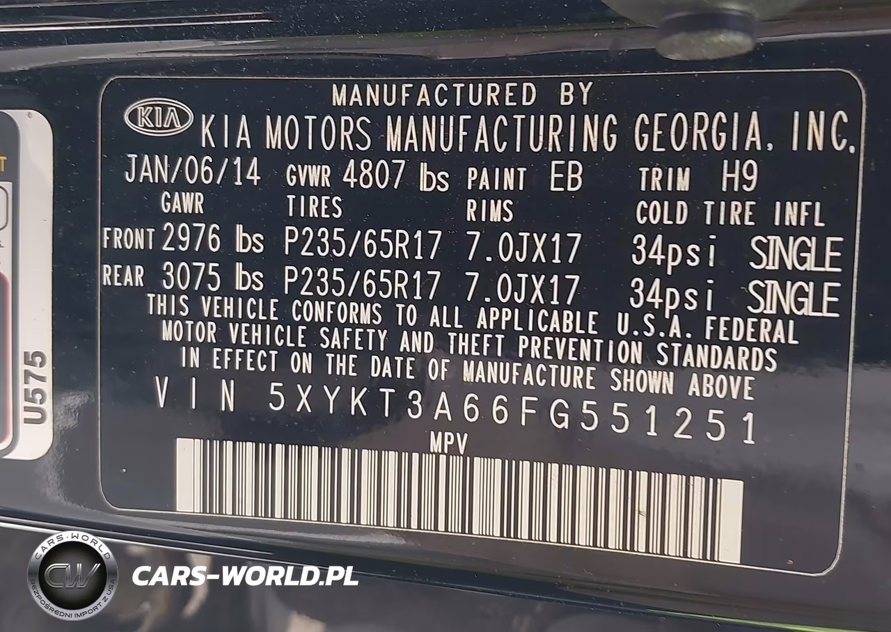 2015 Kia Sorento Lx VIN:5XYKT3A66FG551251 - 9
