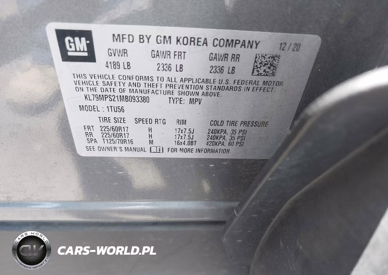 2021 Chevrolet Trailblazer Fwd Lt VIN:KL79MPS21MB093380 - 9