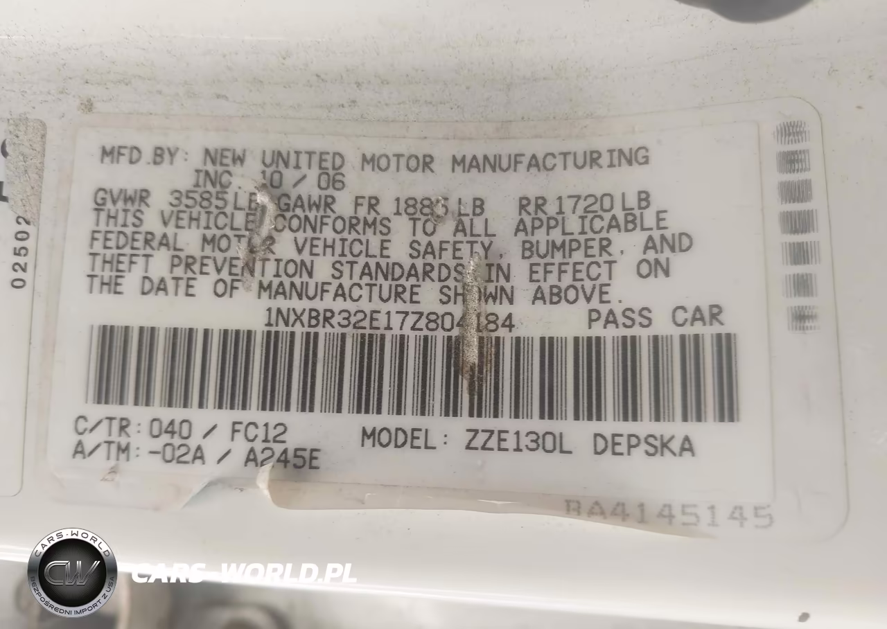2007 Toyota Corolla S VIN:1NXBR32E17Z804184 - 9