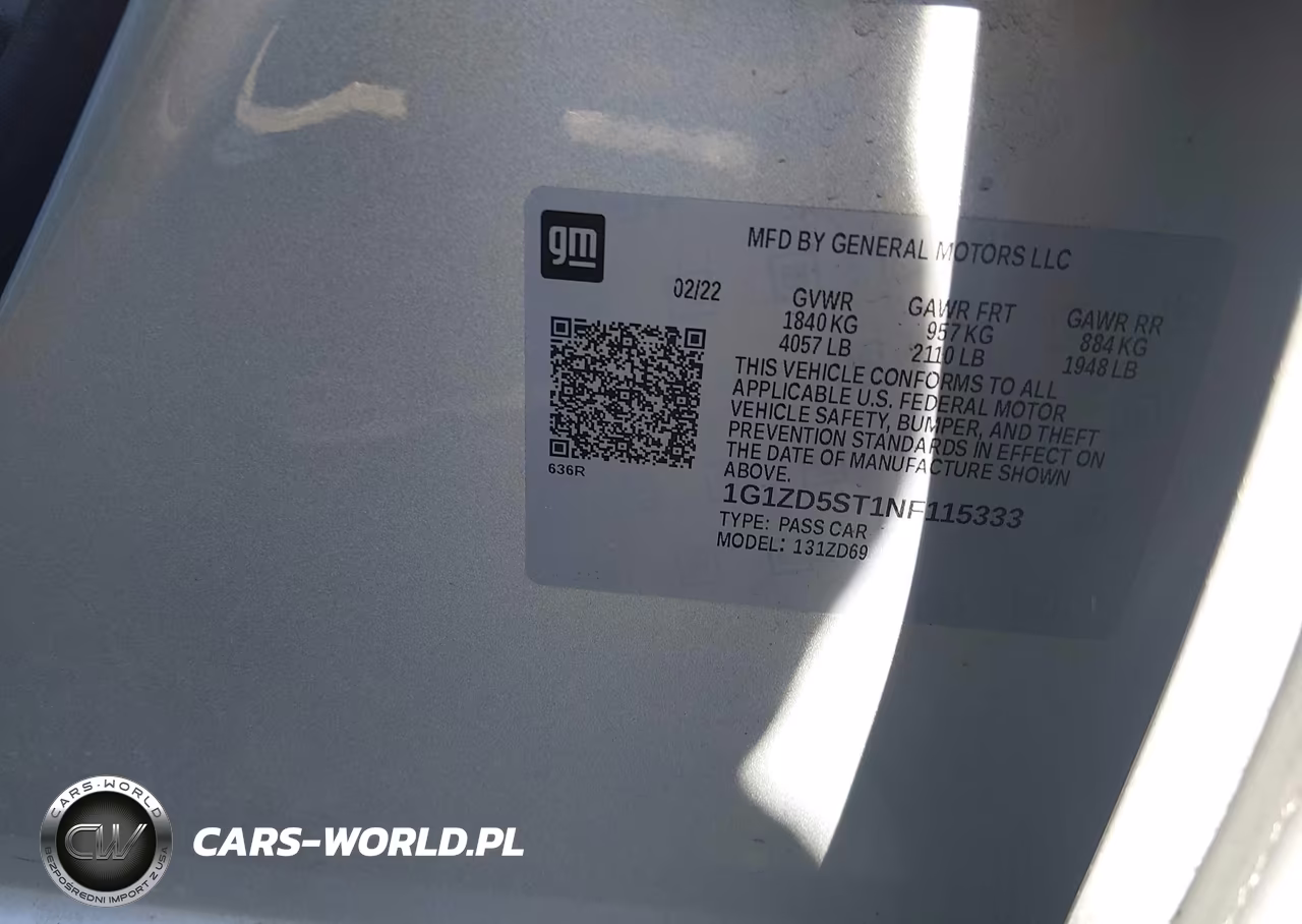 2022 Chevrolet Malibu Fwd Lt VIN:1G1ZD5ST1NF115333 - 9