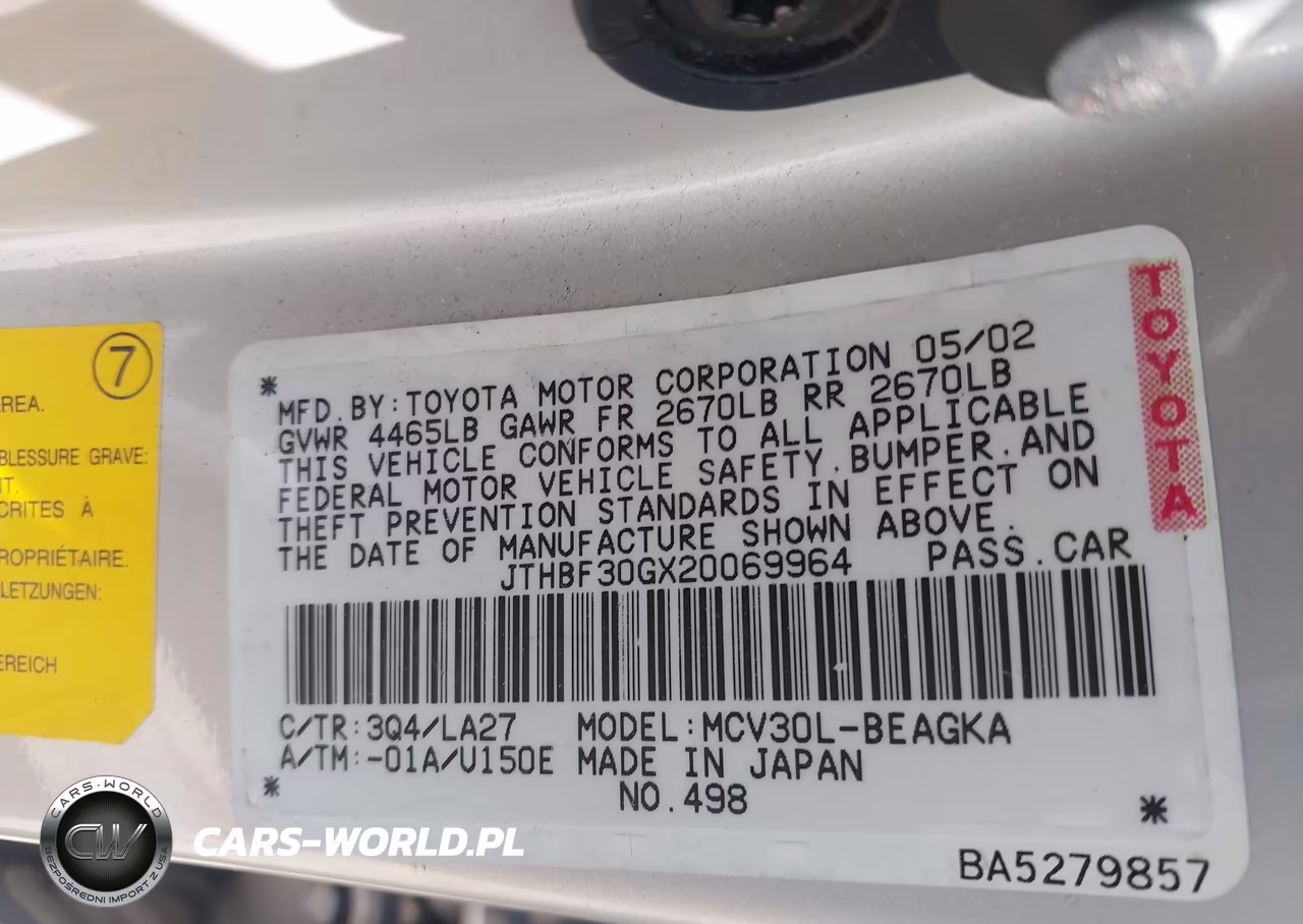 2002 Lexus Es 300 VIN:JTHBF30GX20069964 - 9