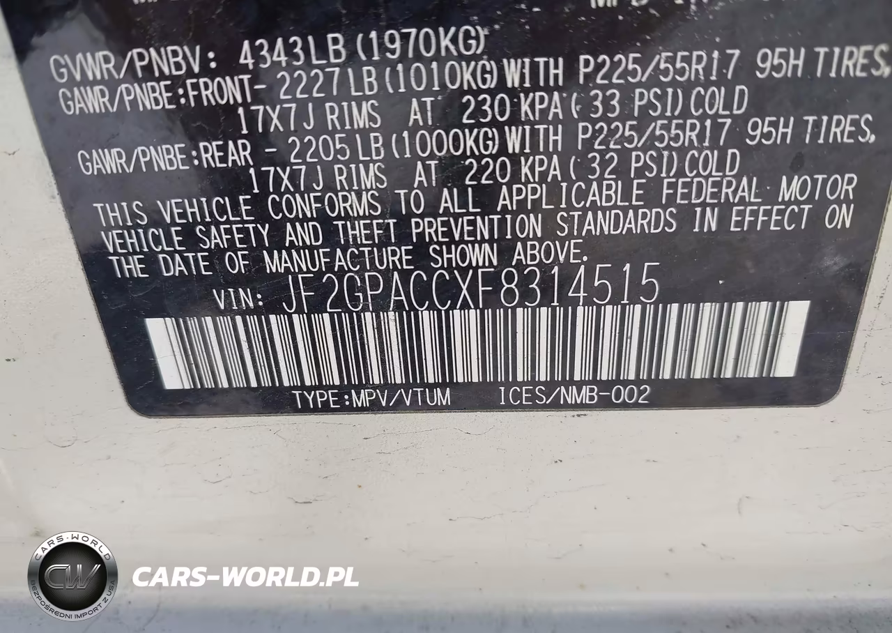 2015 Subaru Xv Crosstrek 2.0I Premium VIN:JF2GPACCXF8314515 - 9