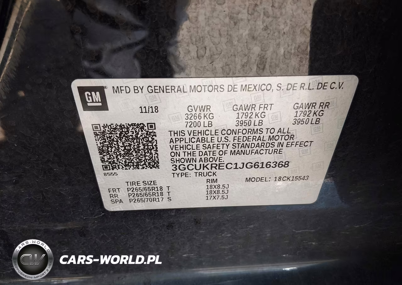 2018 Chevrolet Silverado 1500 1Lt VIN:3GCUKREC1JG616368 - 9