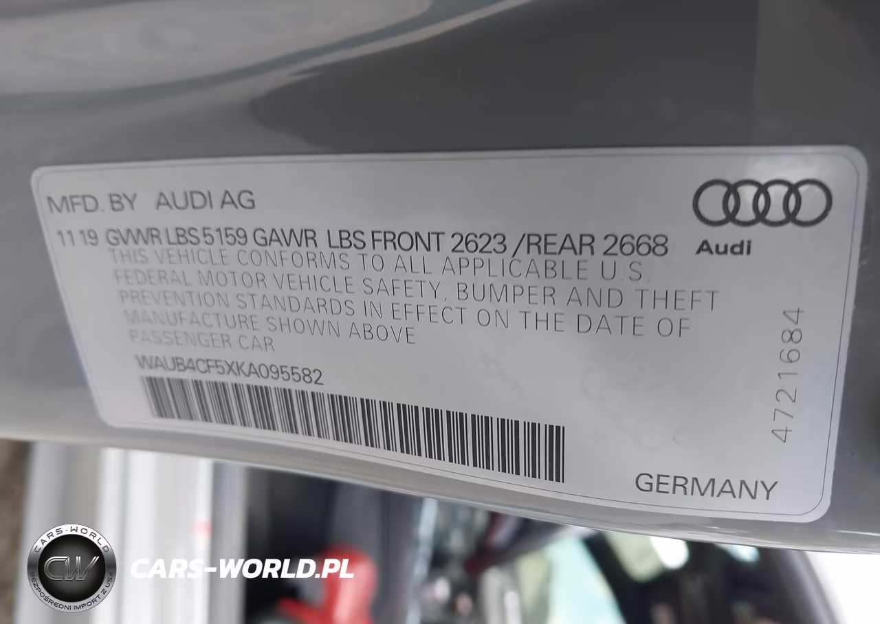 2019 Audi S5 3.0T Premium VIN:WAUB4CF5XKA095582 - 9