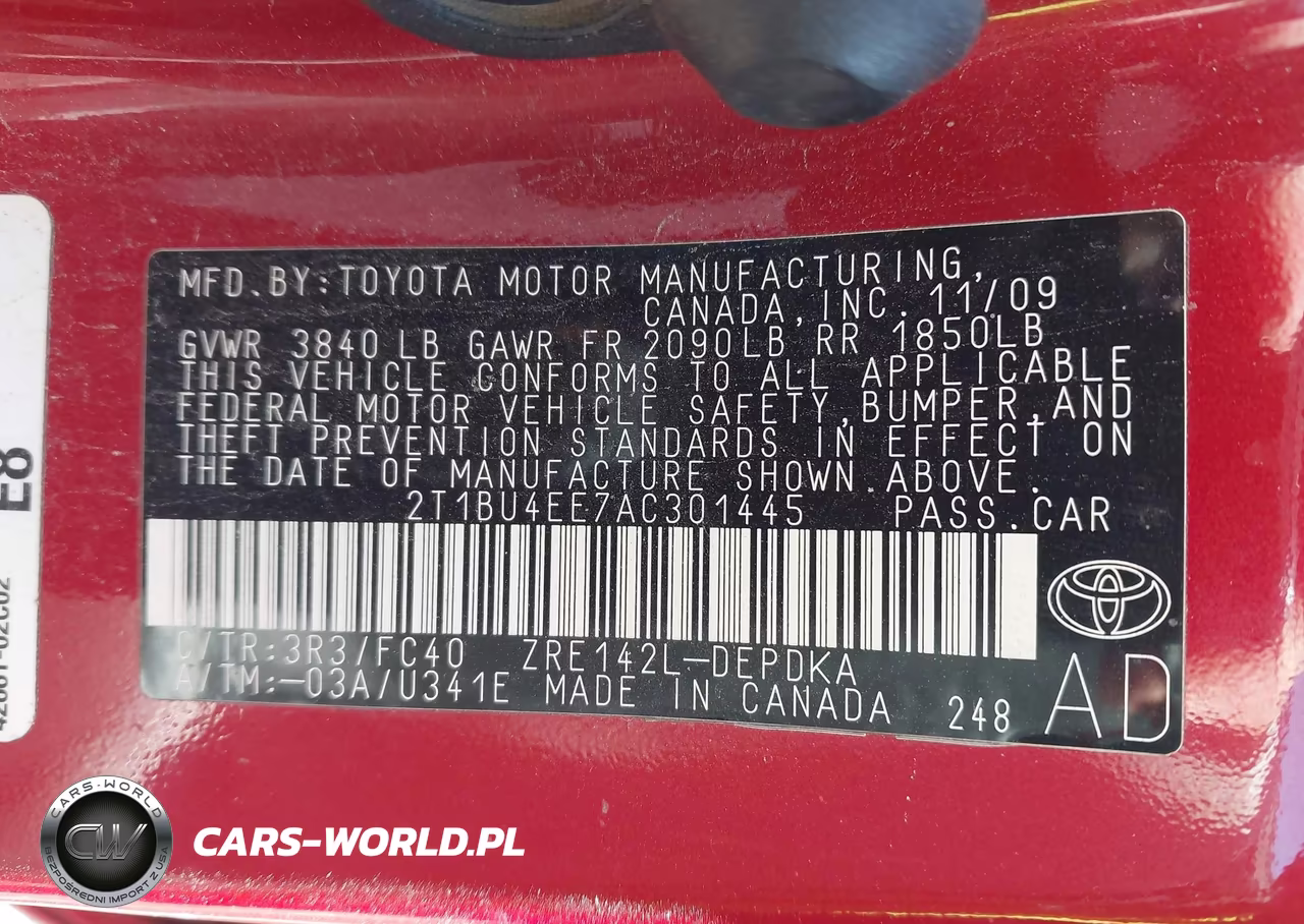 2010 Toyota Corolla Le VIN:2T1BU4EE7AC301445 - 9