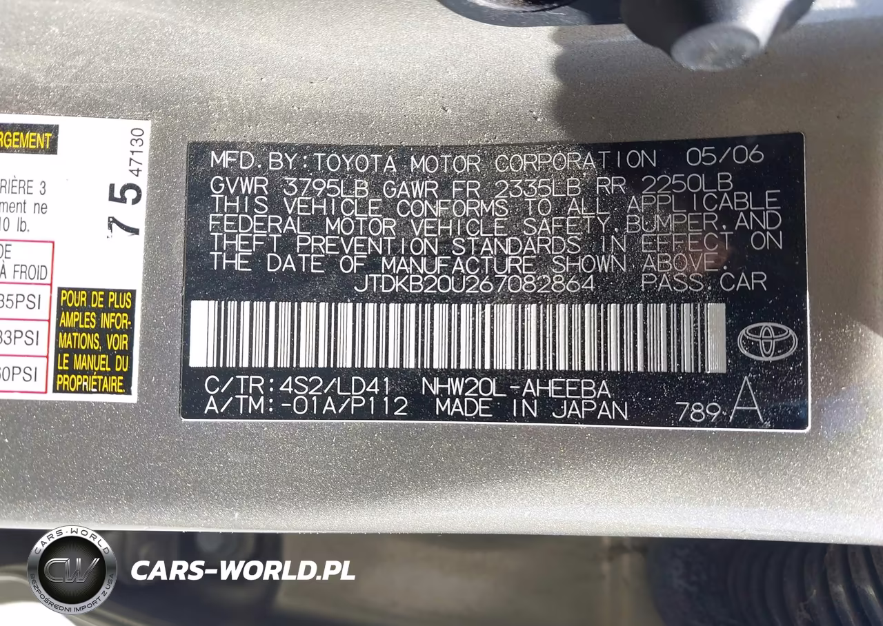 2006 Toyota Prius VIN:JTDKB20U267082864 - 9