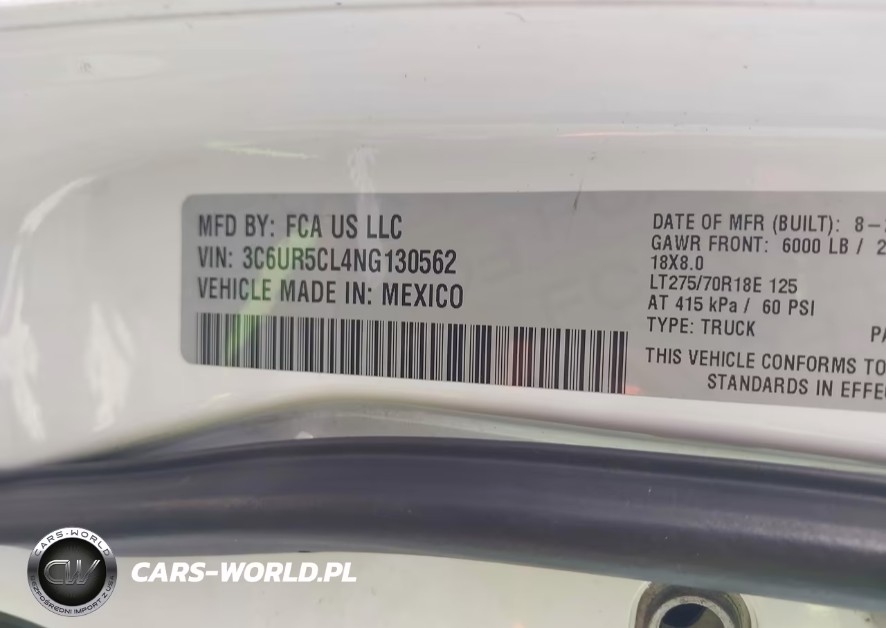 2022 Ram 2500 VIN:3C6UR5CL4NG130562 - 9