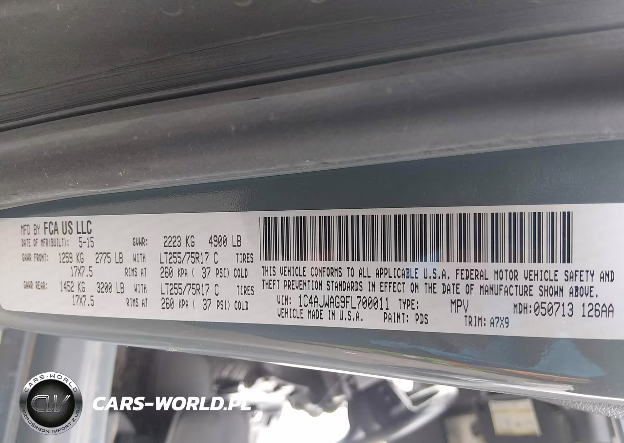 2015 Jeep Wrangler Willys Wheeler VIN:1C4AJWAG9FL700011 - 9
