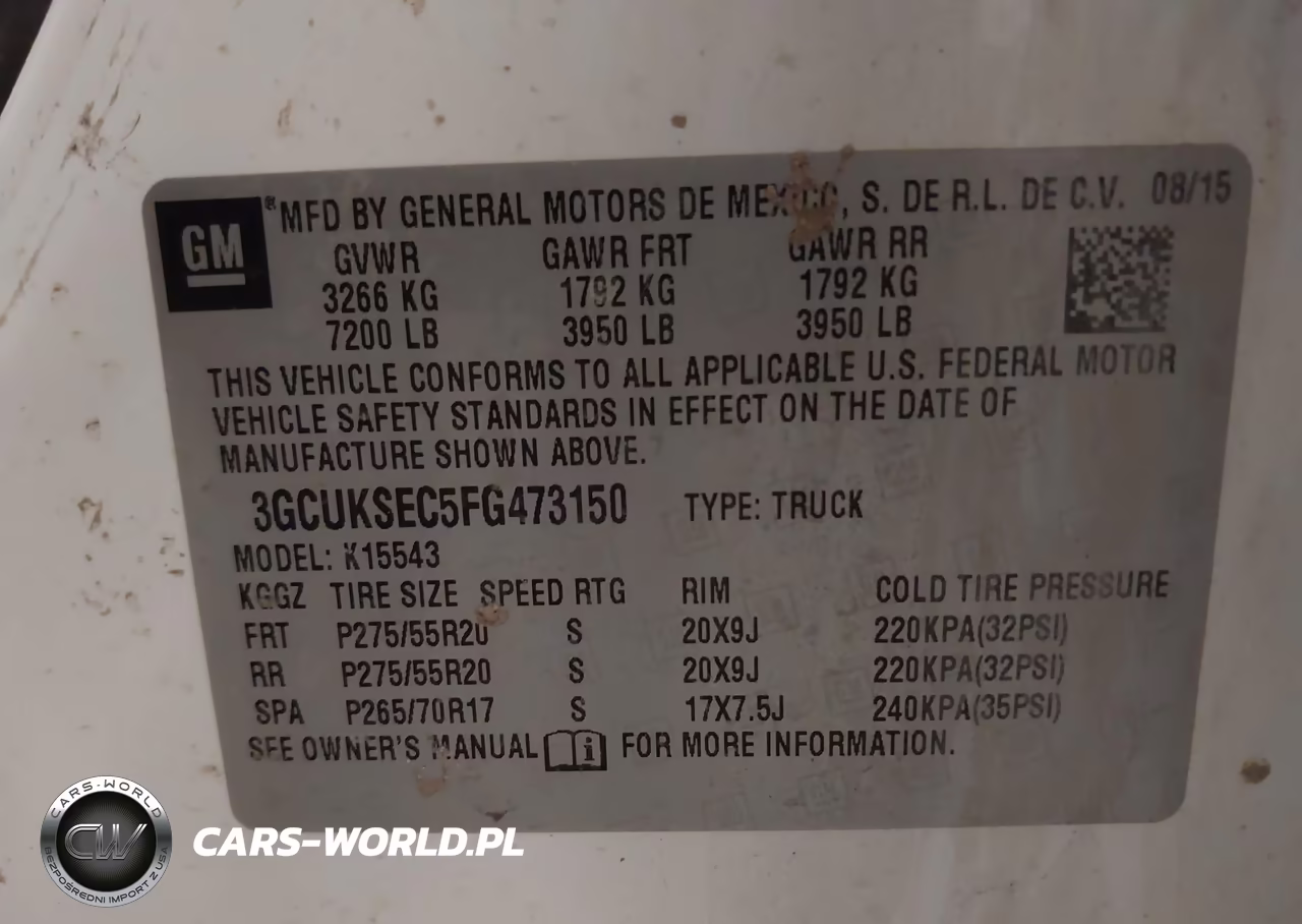 2015 Chevrolet Silverado 1500 1Lz VIN:3GCUKSEC5FG473150 - 9