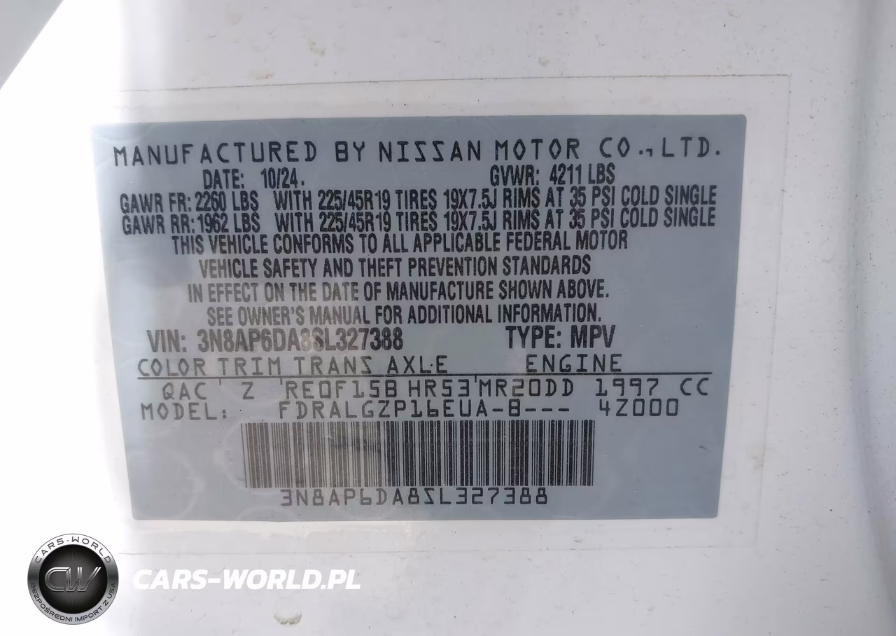2025 Nissan Kicks Sr Fwd VIN:3N8AP6DA8SL327388 - 9