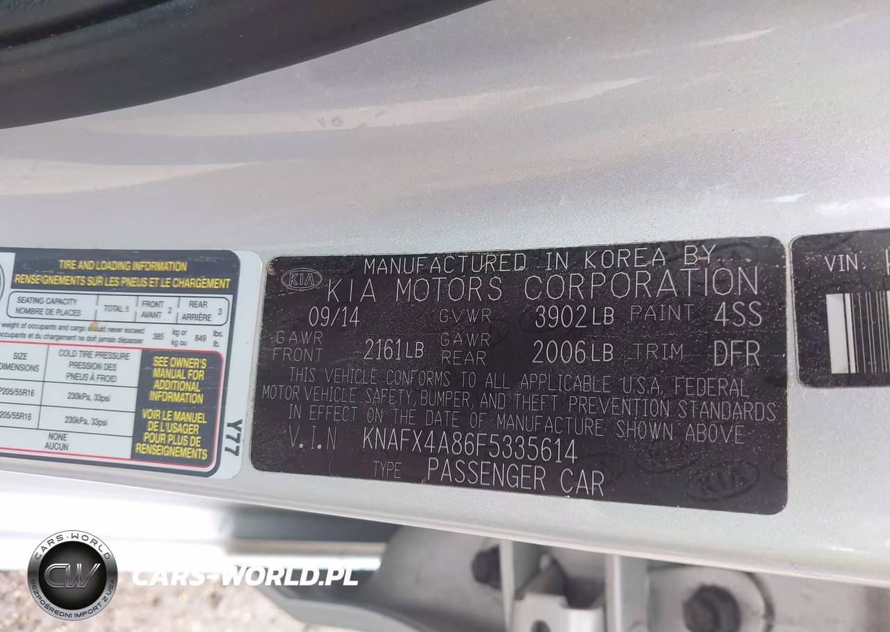 2015 Kia Forte Ex VIN:KNAFX4A86F5335614 - 9