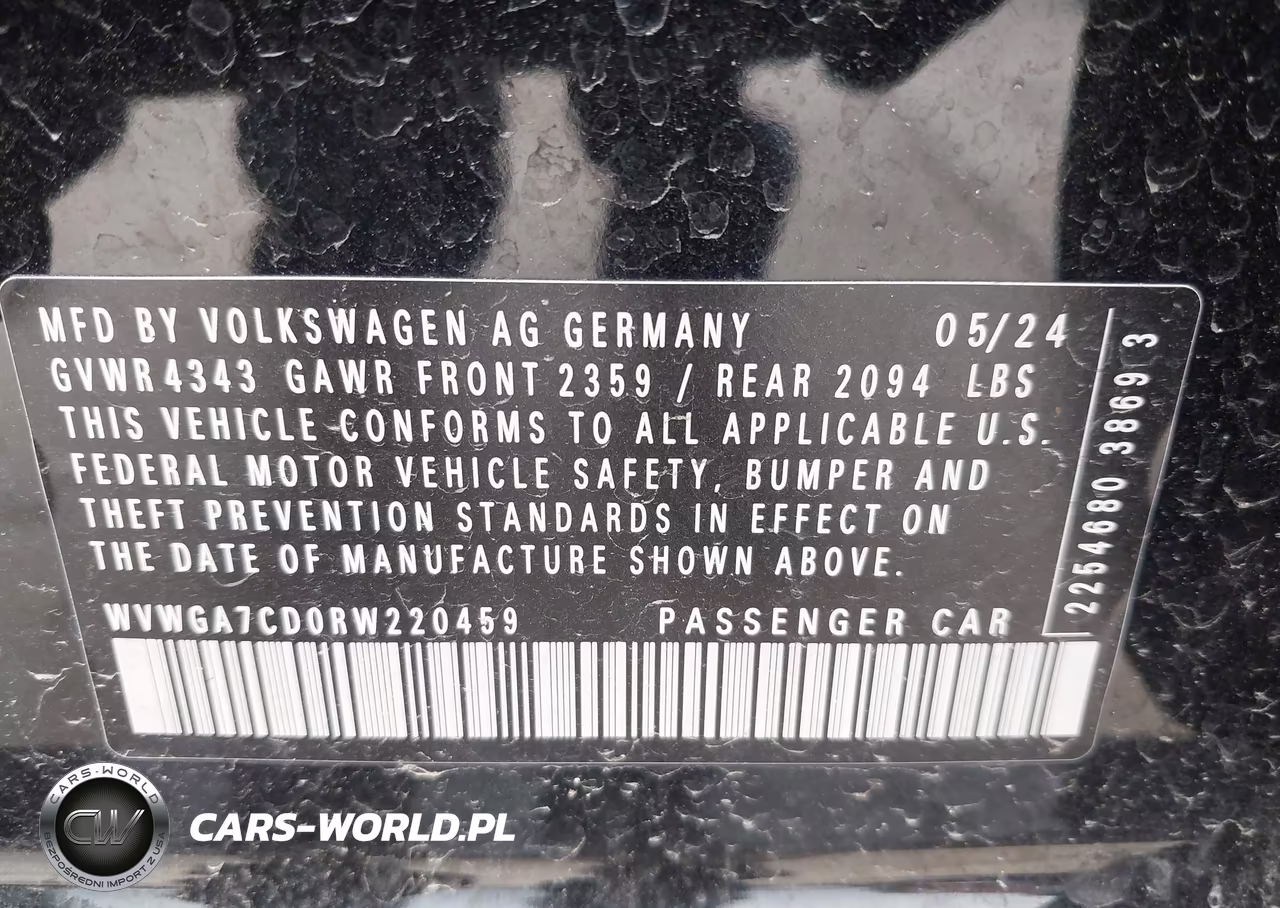 2024 Volkswagen Golf Gti 2.0T S VIN:WVWGA7CD0RW220459 - 9