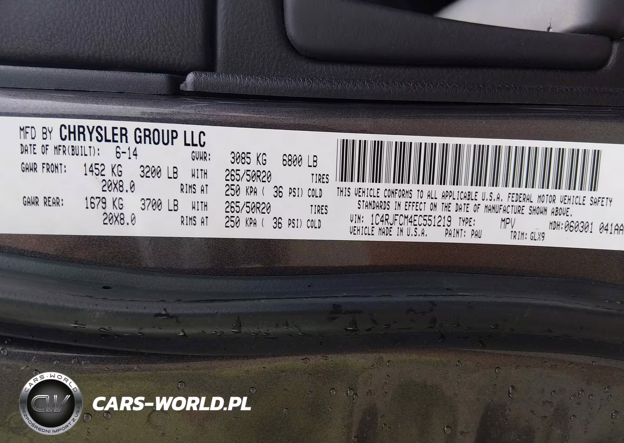2014 Jeep Grand Cherokee Overland VIN:1C4RJFCM4EC551219 - 9