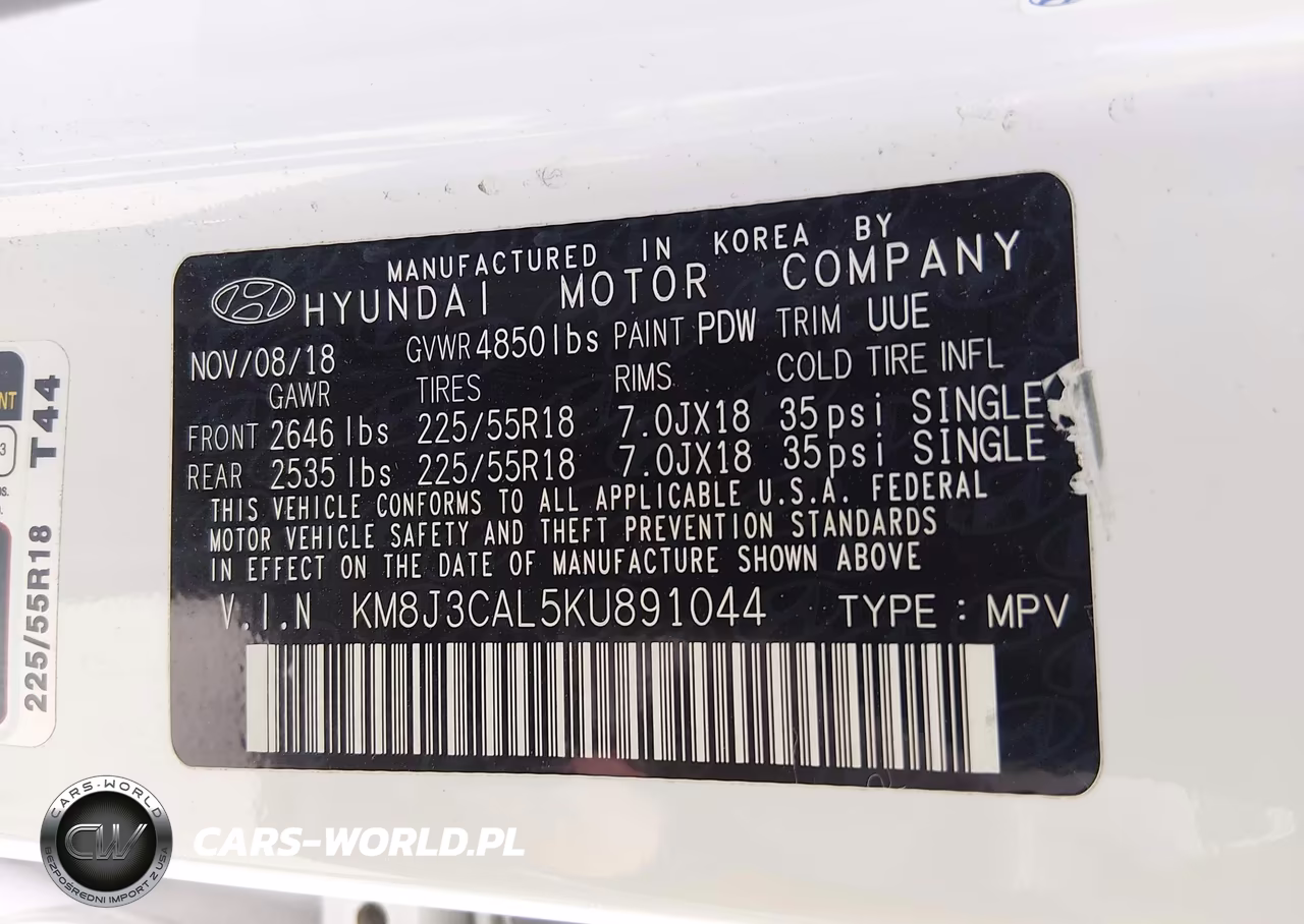 2019 Hyundai Tucson Sel VIN:KM8J3CAL5KU891044 - 9
