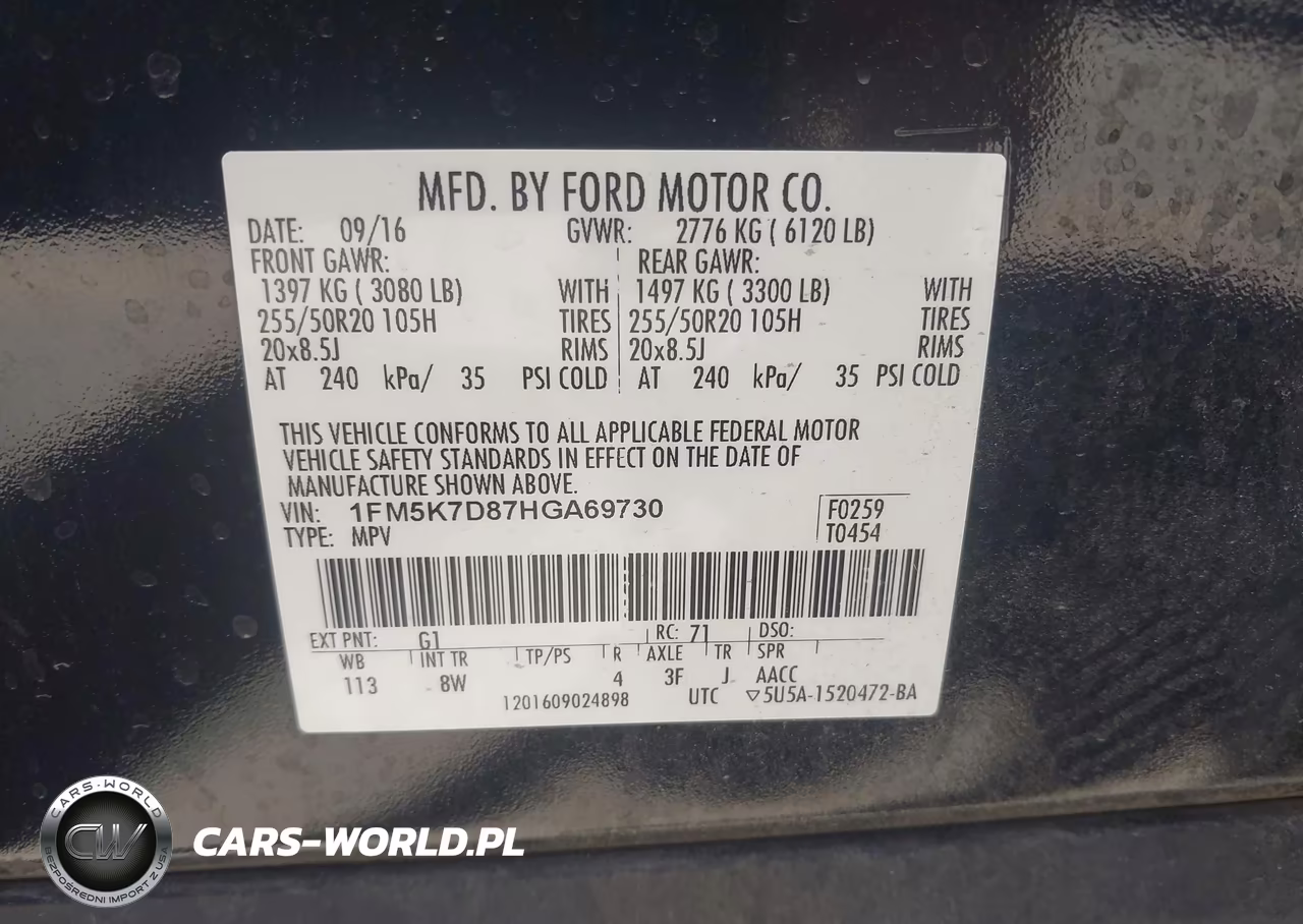 2017 Ford Explorer Xlt VIN:1FM5K7D87HGA69730 - 9