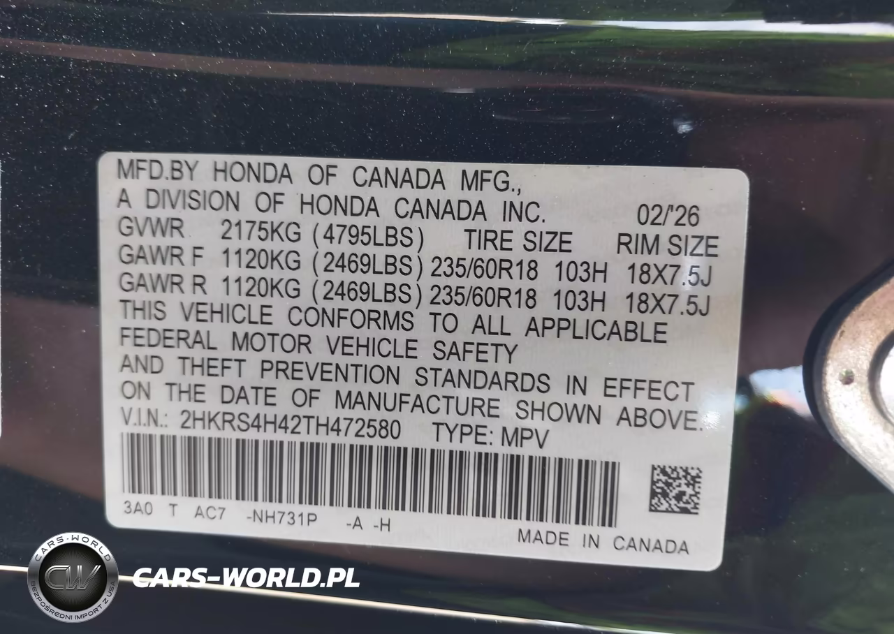 2026 Honda Cr-V Ex Awd VIN:2HKRS4H42TH472580 - 9