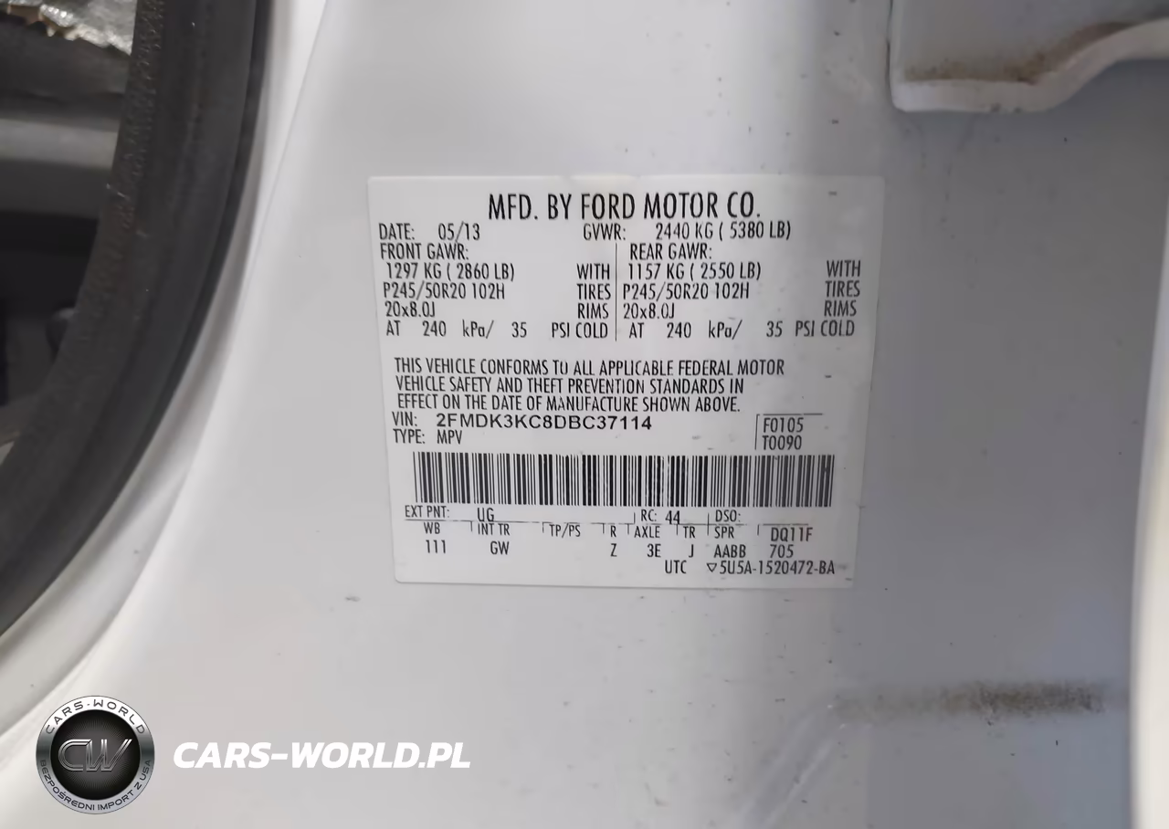 2013 Ford Edge Limited VIN:2FMDK3KC8DBC37114 - 9