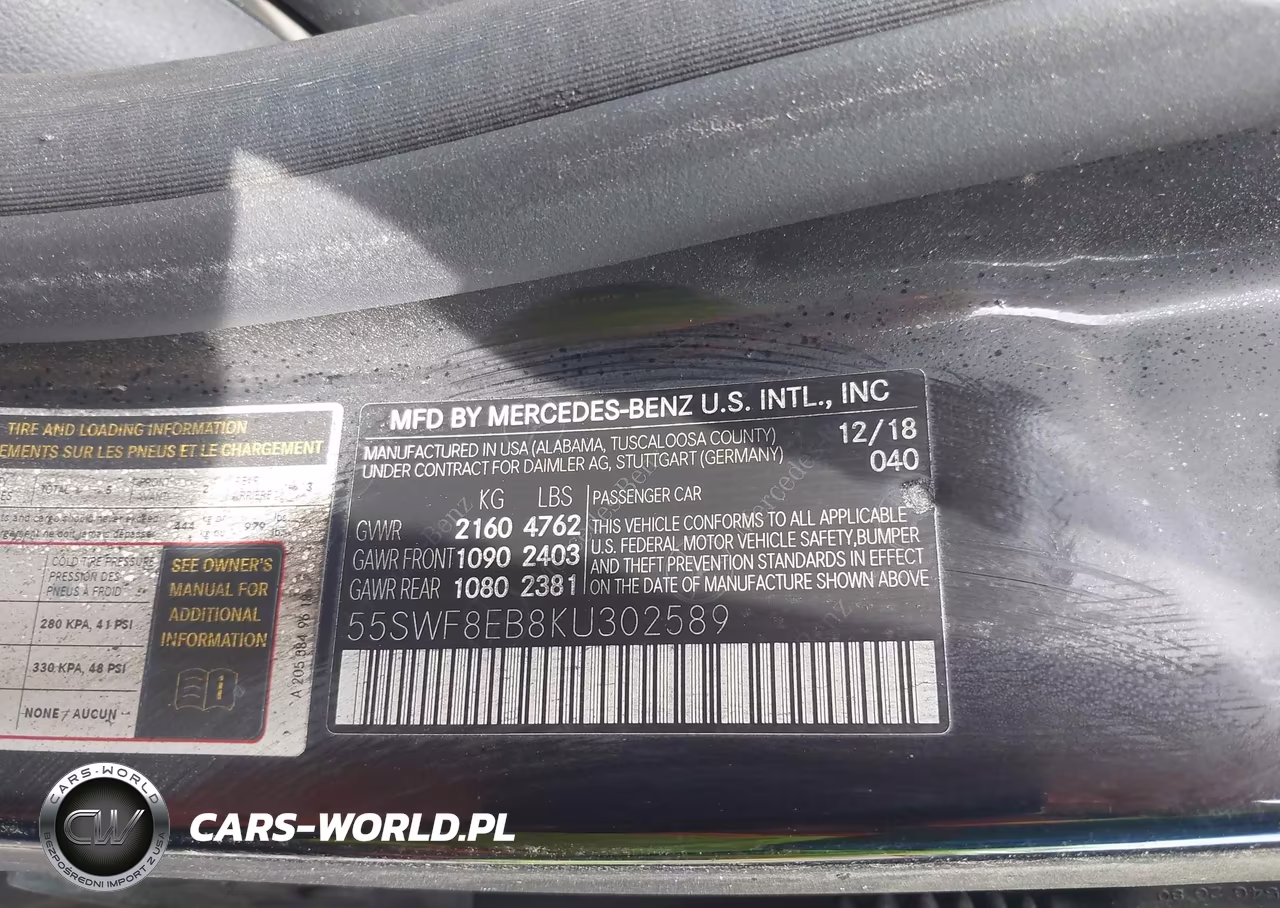 2019 Mercedes-Benz C 300 4Matic VIN:55SWF8EB8KU302589 - 9