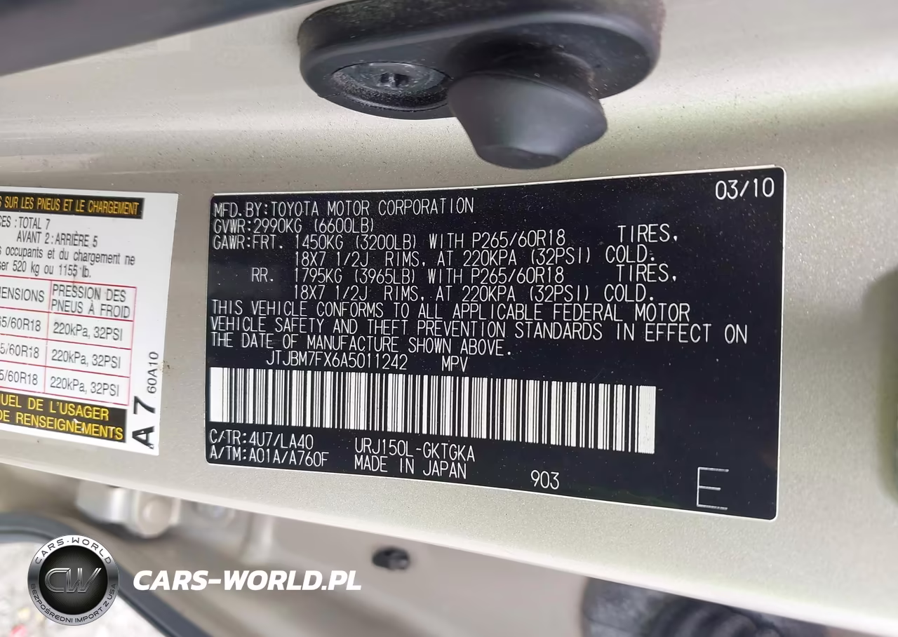 2010 Lexus Gx 460 VIN:JTJBM7FX6A5011242 - 9