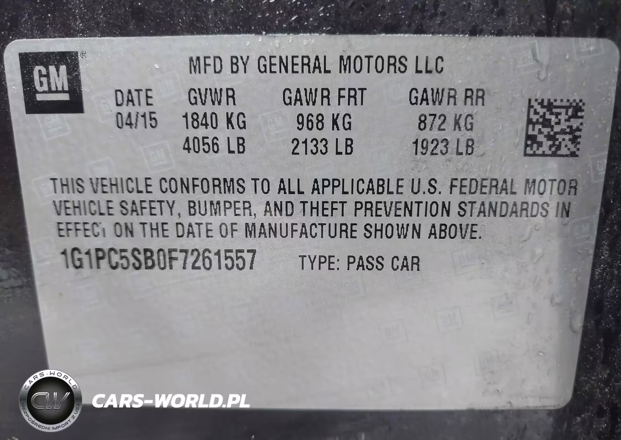 2015 Chevrolet Cruze 1Lt Auto VIN:1G1PC5SB0F7261557 - 9