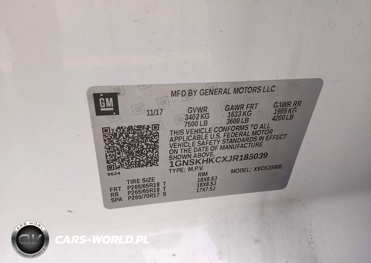 2018 Chevrolet Suburban Lt VIN:1GNSKHKCXJR185039 - 9