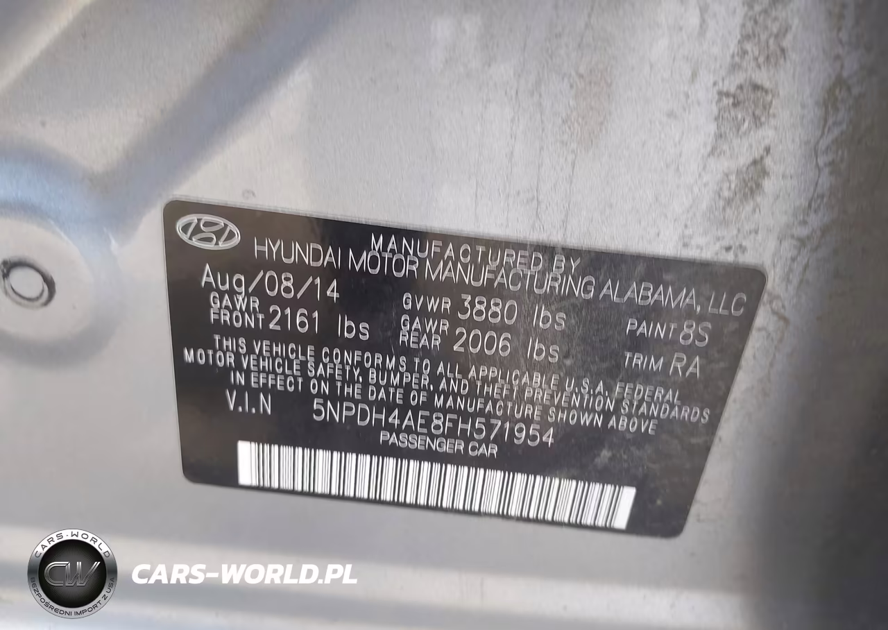 2015 Hyundai Elantra Limited VIN:5NPDH4AE8FH571954 - 9
