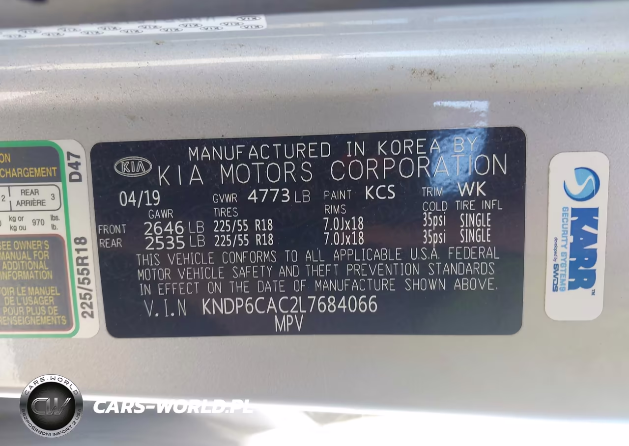 2020 Kia Sportage S VIN:KNDP6CAC2L7684066 - 9