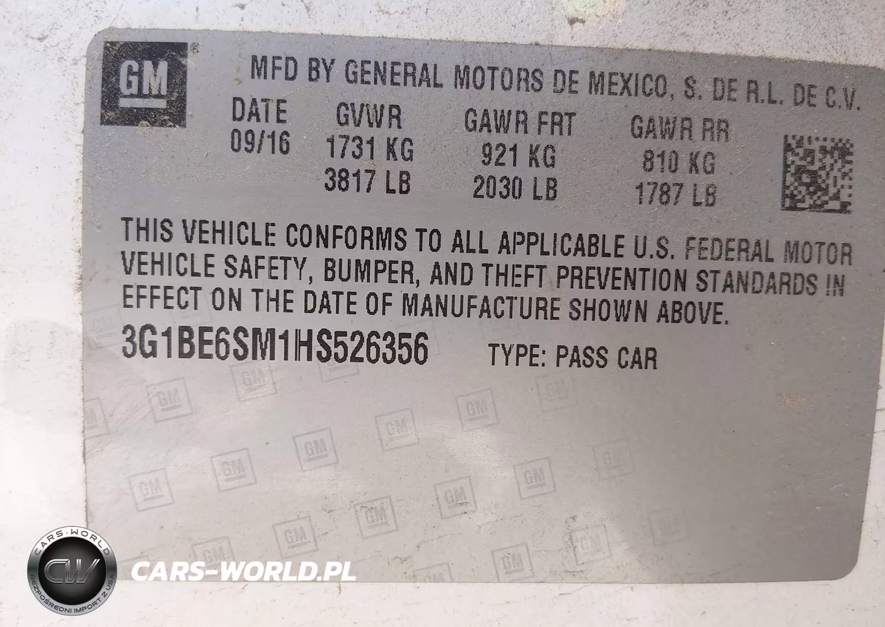 2017 Chevrolet Cruze Lt Auto VIN:3G1BE6SM1HS526356 - 9