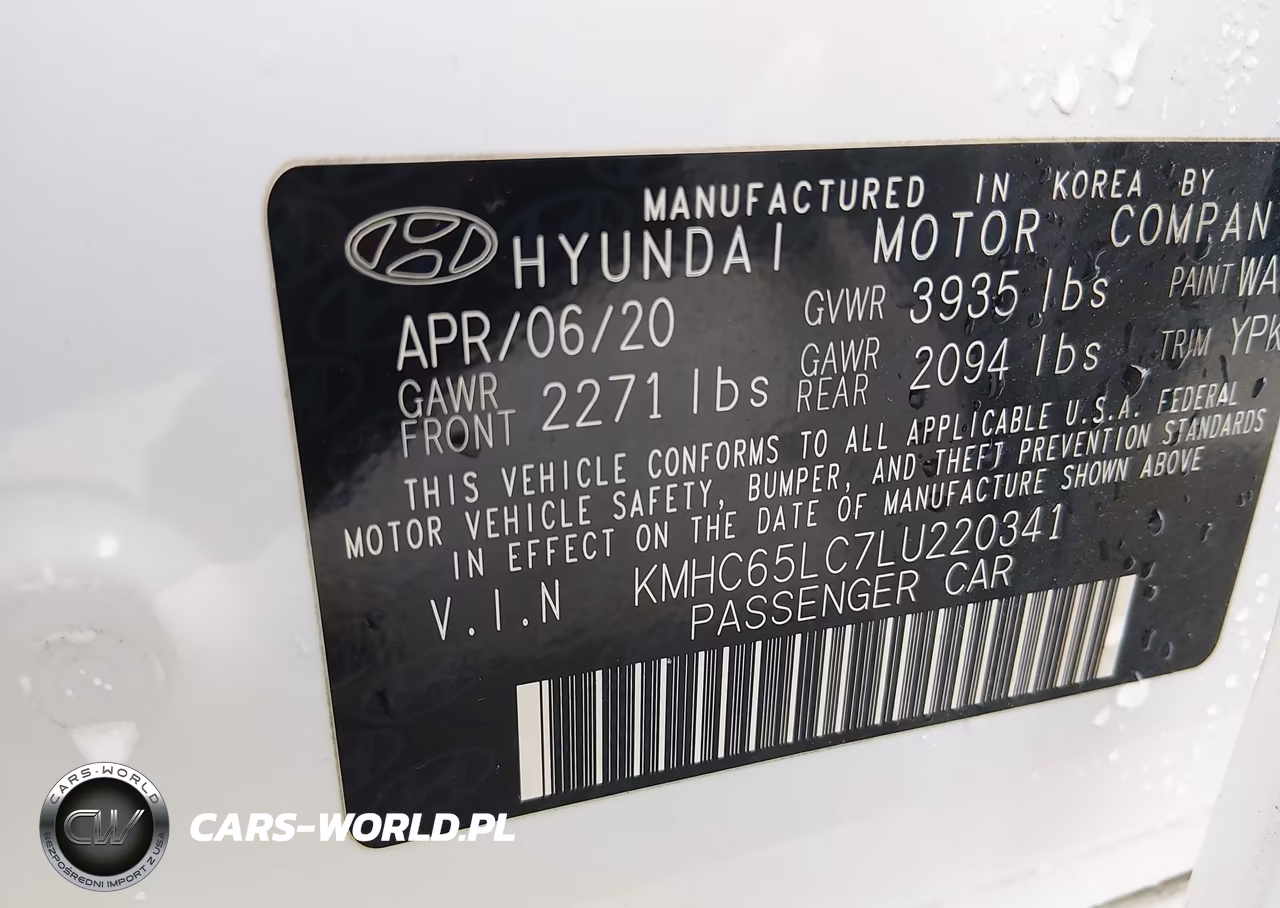 2020 Hyundai Ioniq Hybrid Blue VIN:KMHC65LC7LU220341 - 9