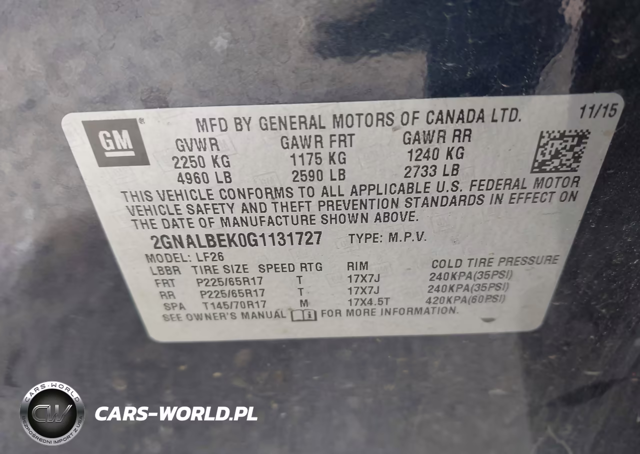 2016 Chevrolet Equinox Ls VIN:2GNALBEK0G1131727 - 9