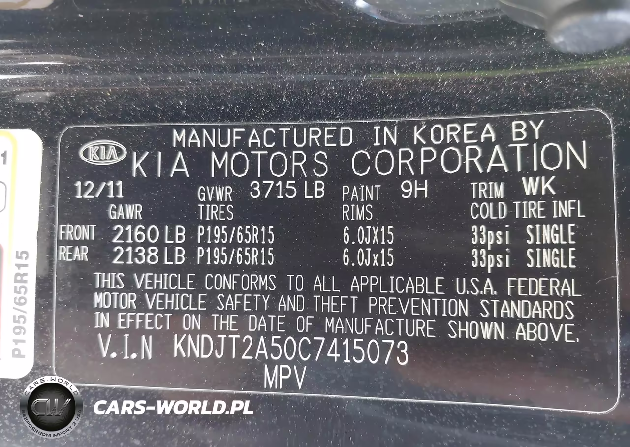 2012 Kia Soul VIN:KNDJT2A50C7415073 - 9