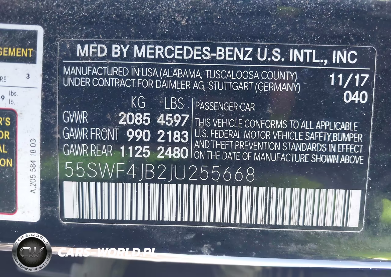 2018 Mercedes-Benz C 300 VIN:55SWF4JB2JU255668 - 9
