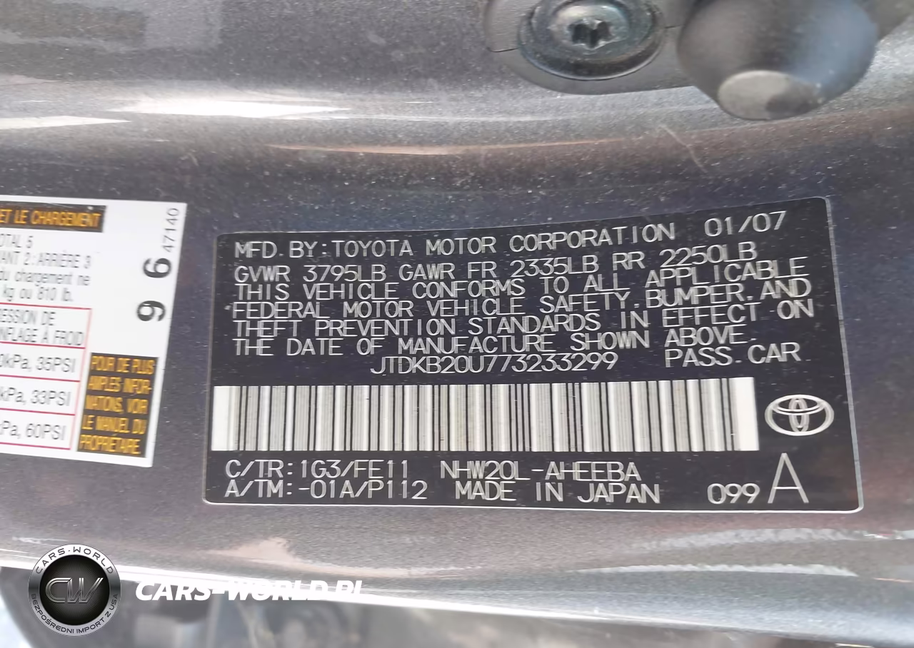 2007 Toyota Prius Touring VIN:JTDKB20U773233299 - 9
