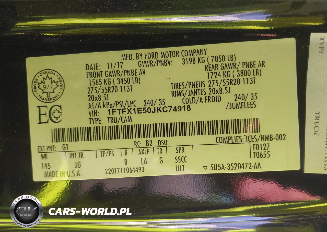 2018 Ford F-150 Xl VIN:1FTFX1E50JKC74918 - 9