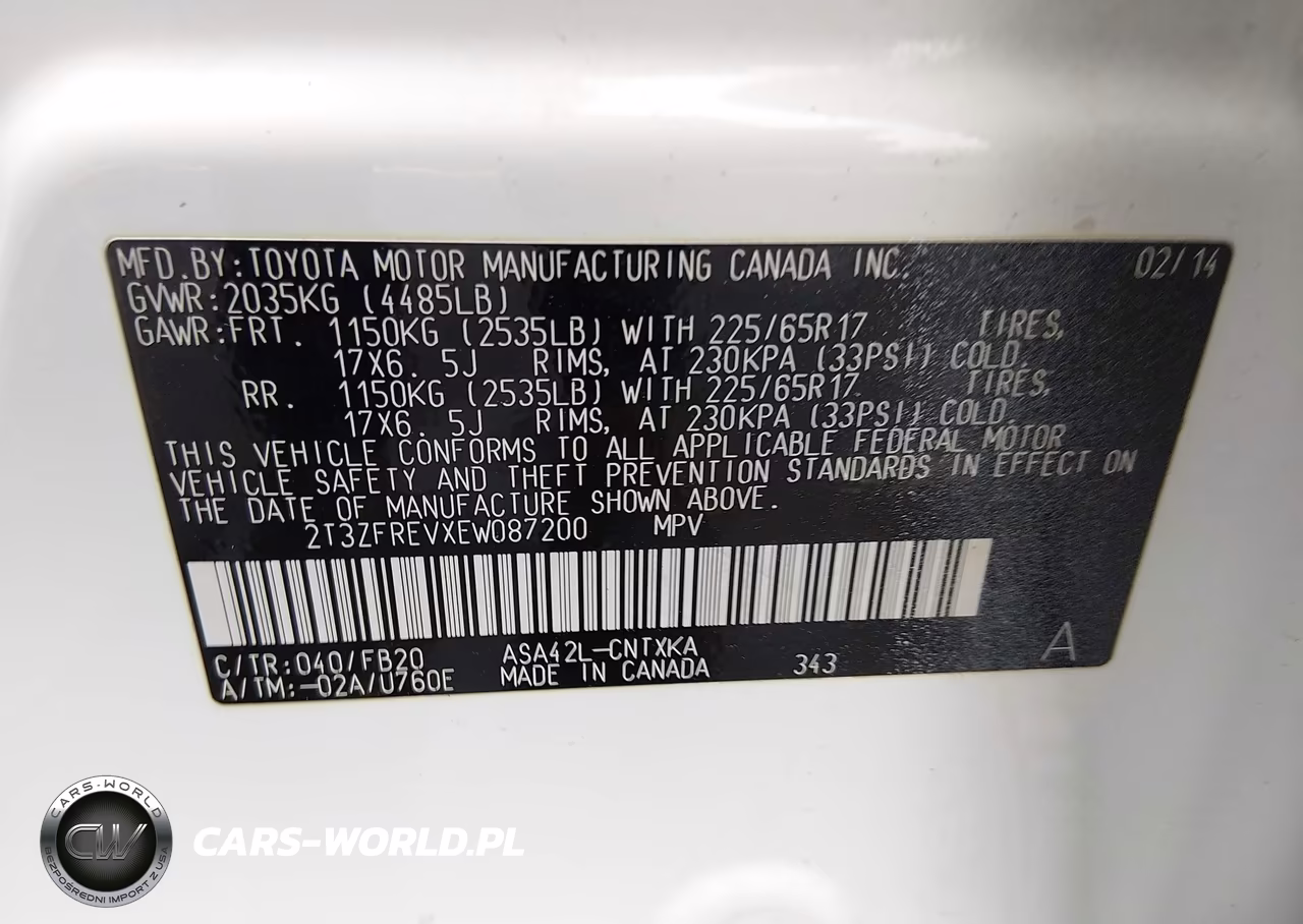 2014 Toyota Rav4 Le VIN:2T3ZFREVXEW087200 - 9