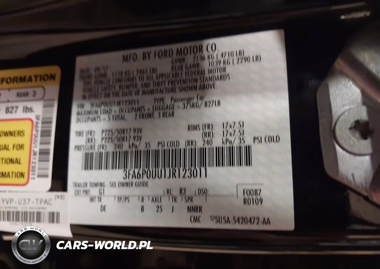 2018 Ford Fusion Hybrid S VIN:3FA6P0UU1JR123011 - 9