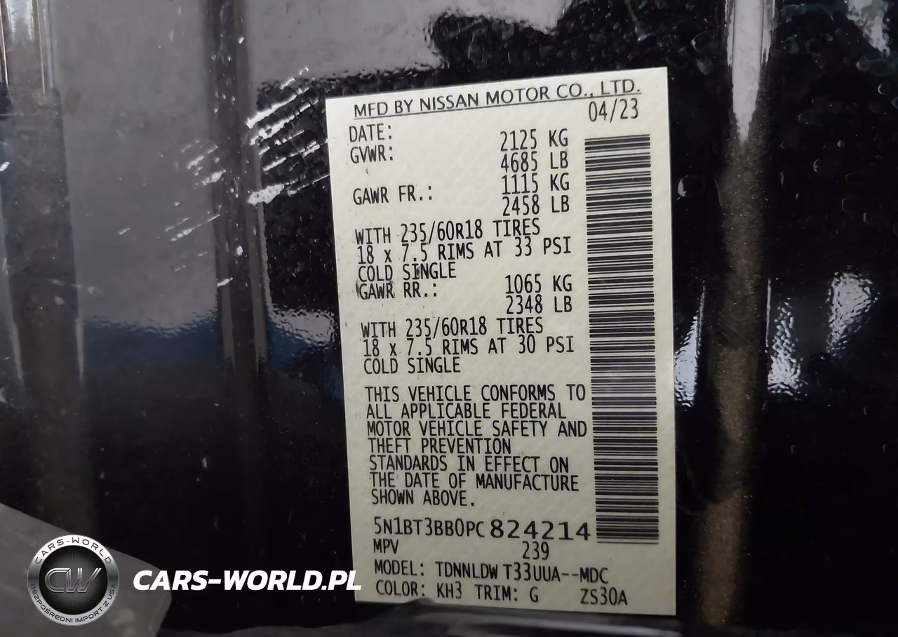 2023 Nissan Rogue Sv Intelligent Awd VIN:5N1BT3BB0PC824214 - 9