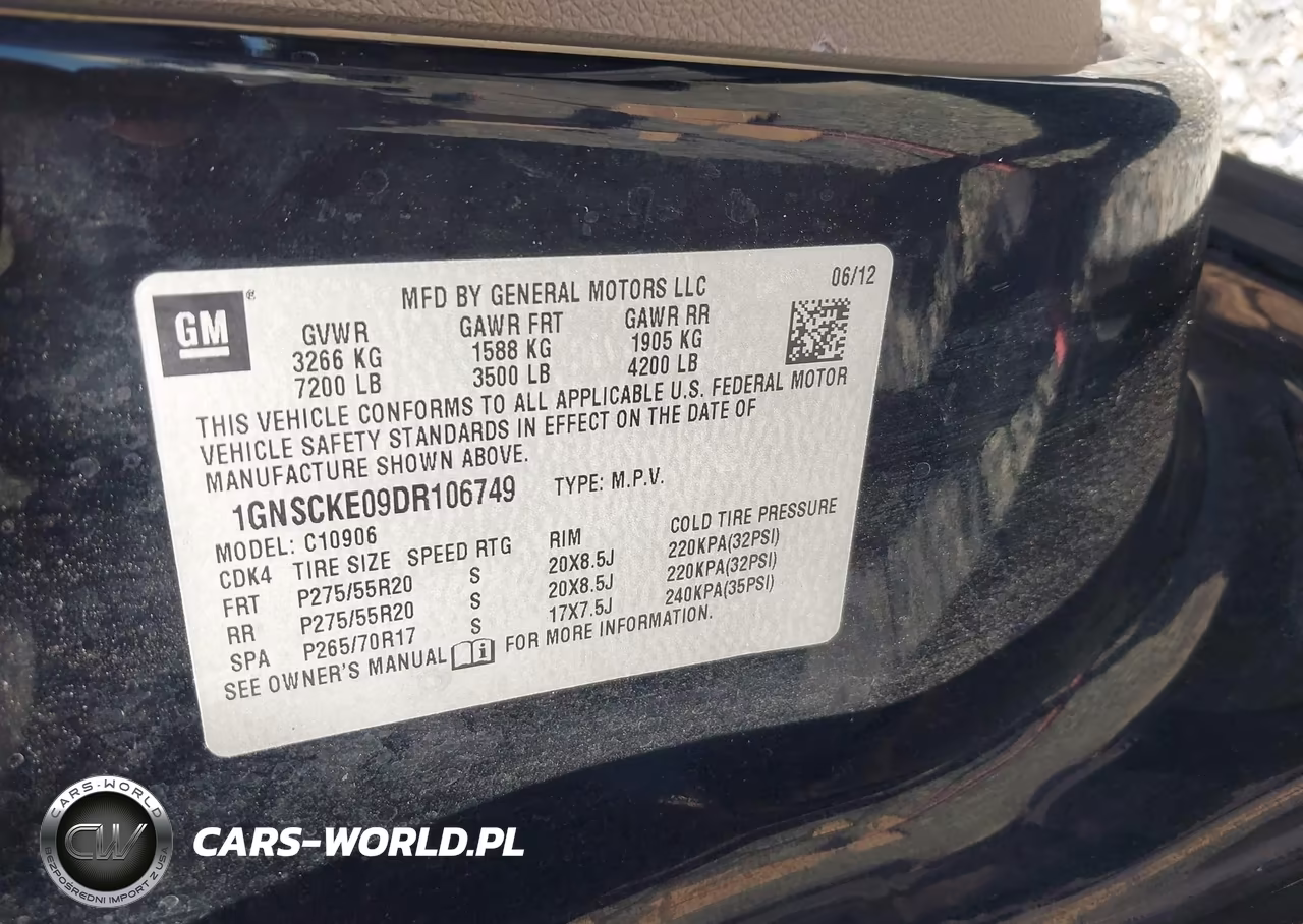 2013 Chevrolet Suburban 1500 Ltz VIN:1GNSCKE09DR106749 - 9