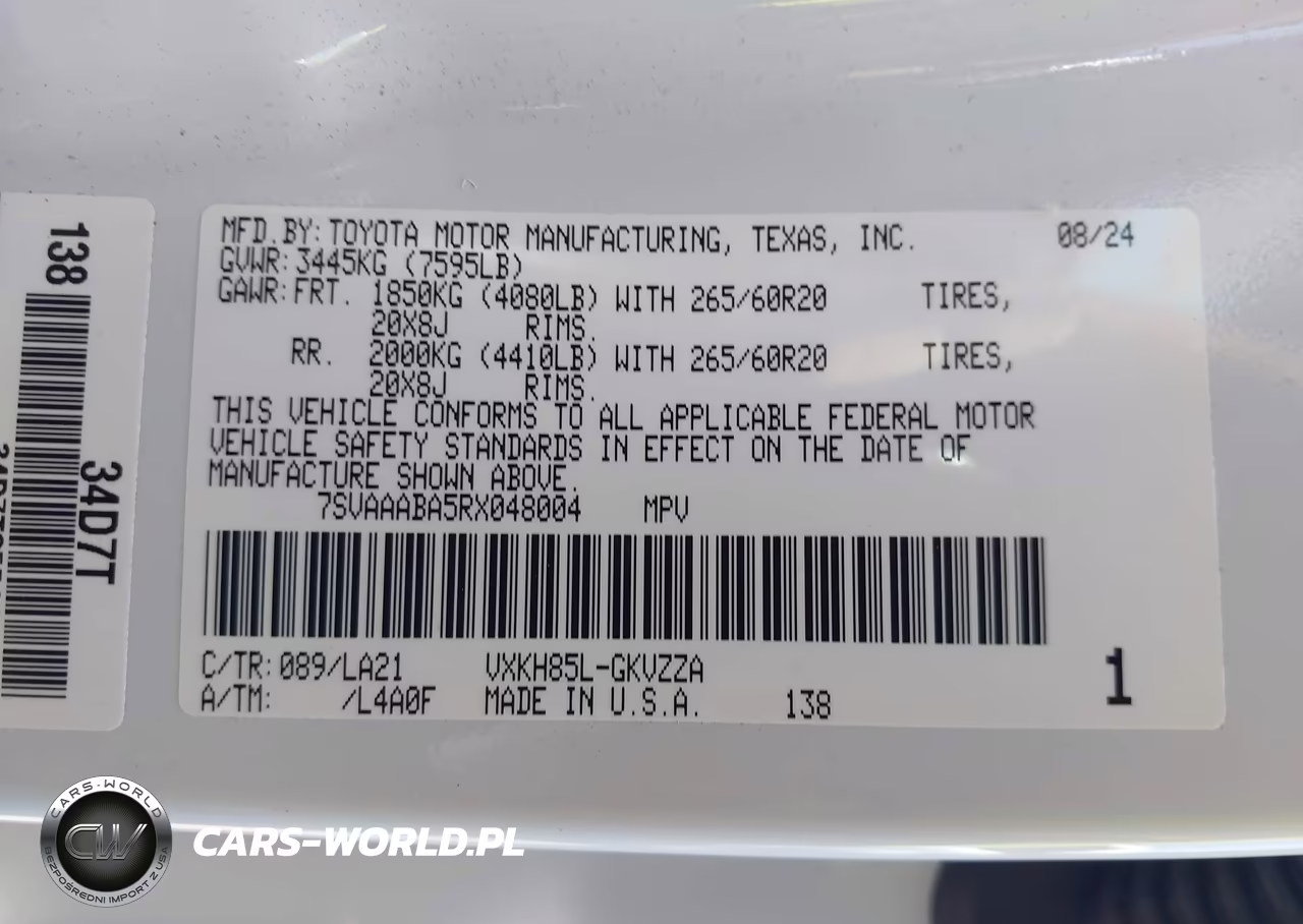 2024 Toyota Sequoia Platinum VIN:7SVAAABA5RX048004 - 9