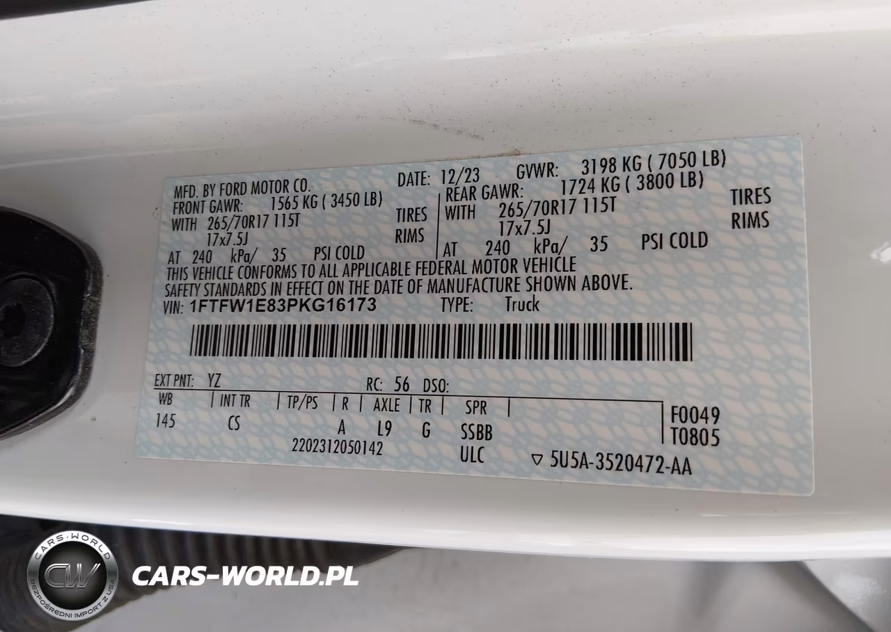 2023 Ford F-150 Xl VIN:1FTFW1E83PKG16173 - 9