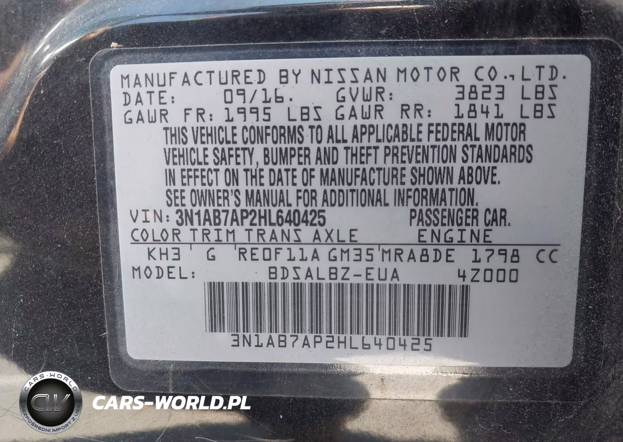 2017 Nissan Sentra S VIN:3N1AB7AP2HL640425 - 9