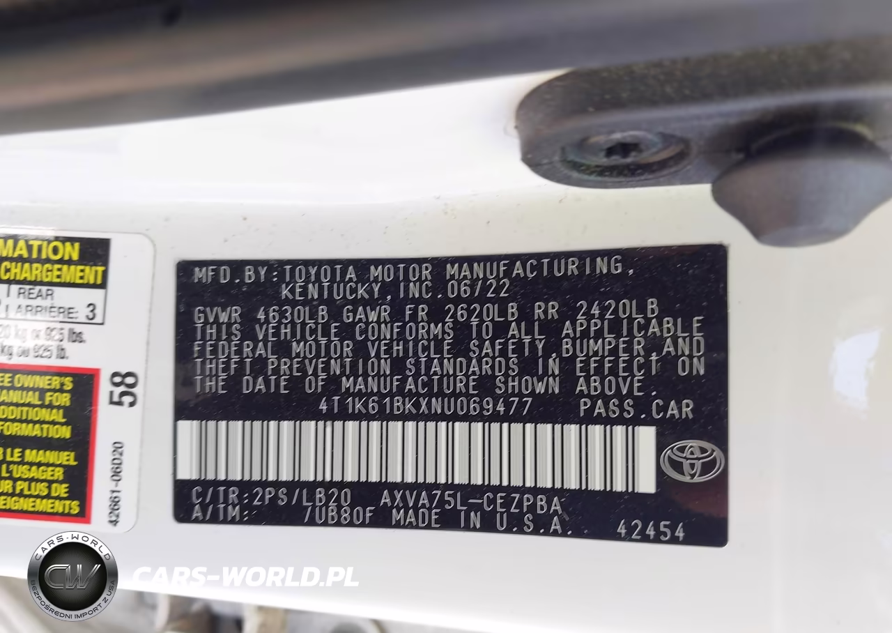 2022 Toyota Camry Xse Awd VIN:4T1K61BKXNU069477 - 9